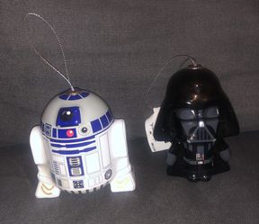 New Disney Star Wars Ornaments Darth Vader and R2D2