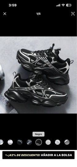 Black running shoes