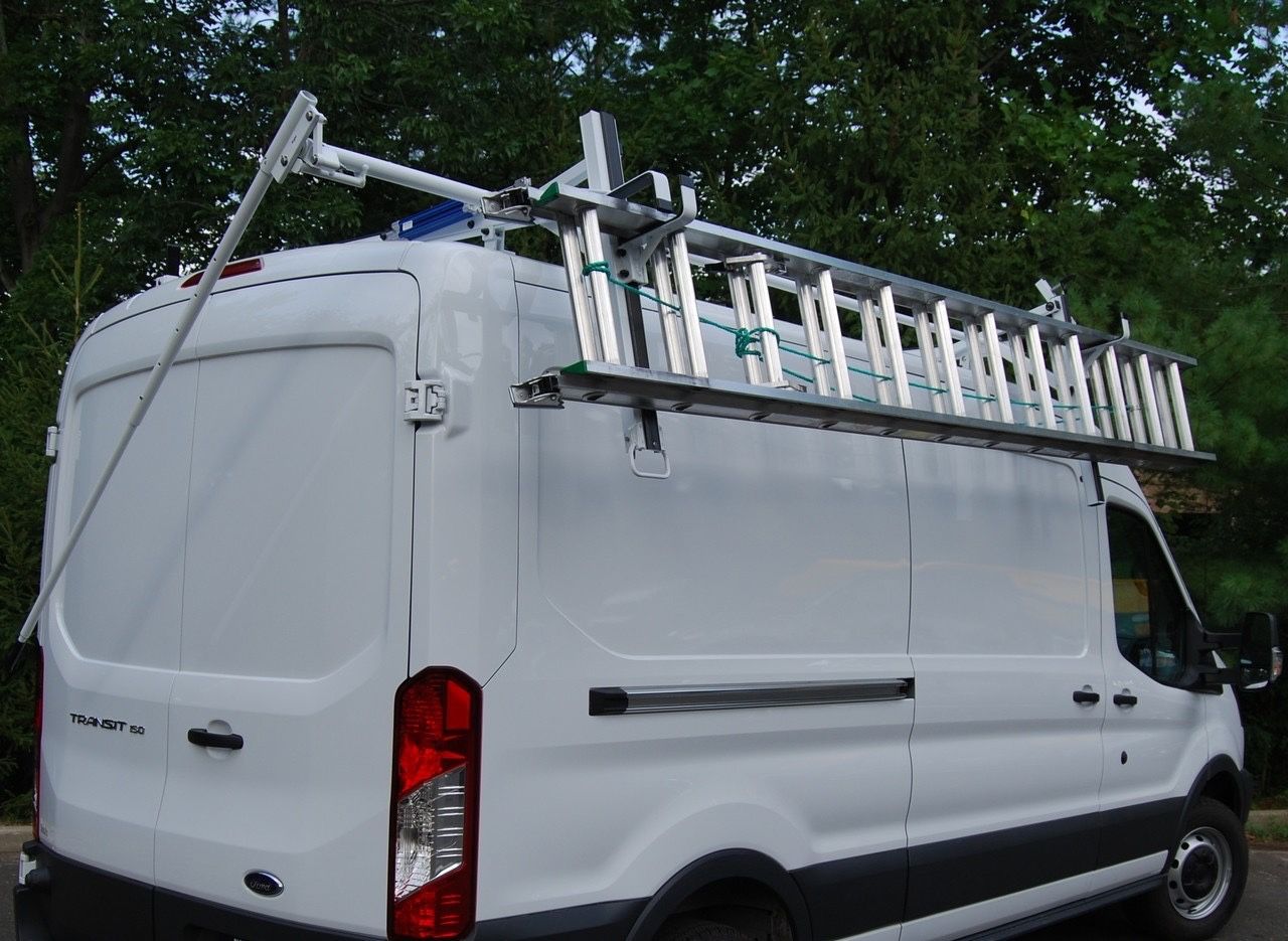 Drop Down Ladder Rack for Ford Transit Medium & High Roof