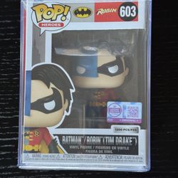 DC Funko Pop Batman/Robin (Tim Drake) #603 LE 1200 + Pop Protector