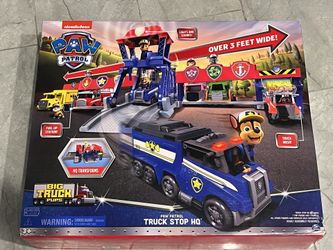 Paw Patrol Big Truck Pups, Truck Stop HQ, 3ft. Wide Transforming Playset, Action Figures, Toy Cars