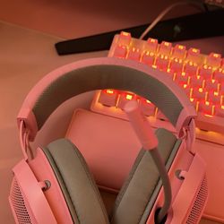 razer kraken pink headset wired/ with mic
