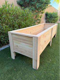58" Handcrafted Cedar Raised Garden Planter