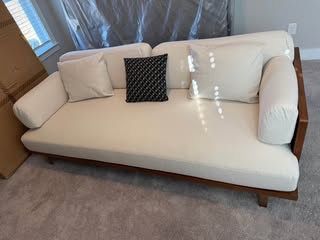Maria Sofa-Maria Brushed Brass-Modern Felt-Alesund, MS1TS-001, Like New, Perfect Condition Rove Concepts, Maria Sofa-Maria Brushed Brass-Modern Felt