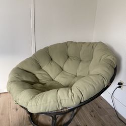 papasan chair green cushion