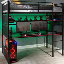 Rocker X Twin Size Gamer Loft Bed (used)