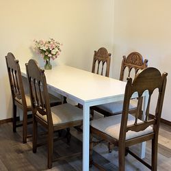 Antique Dining Chairs Set