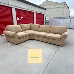 Pottery Barn Pearce Roll Arm Wedge Sectional Sofa 