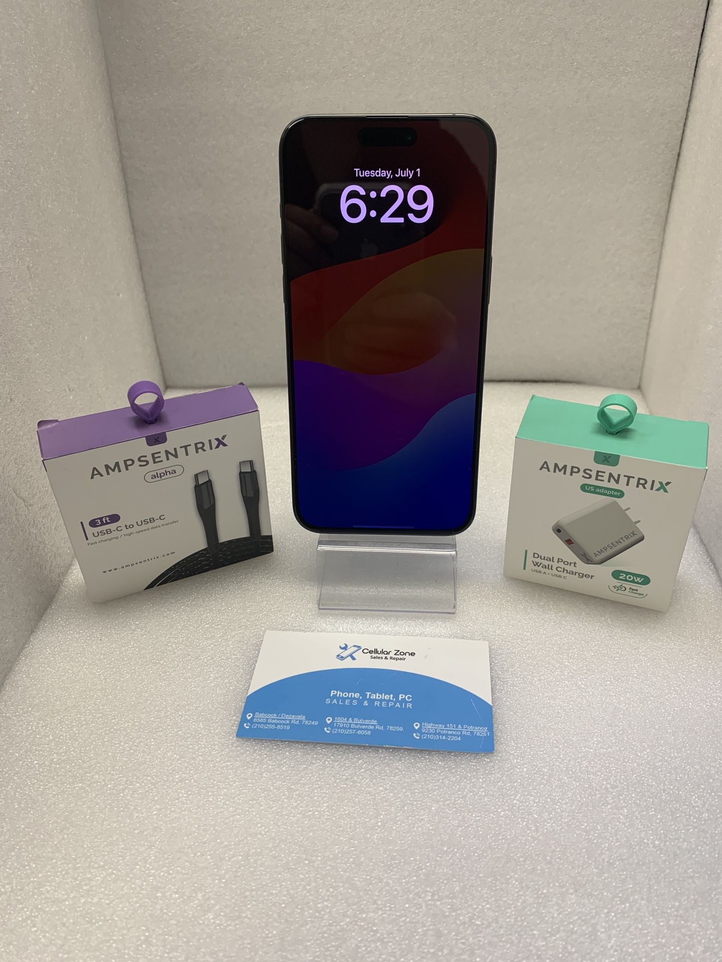 iPhone 15 Pro Max- 256GB - Unlocked- Black- Babcock