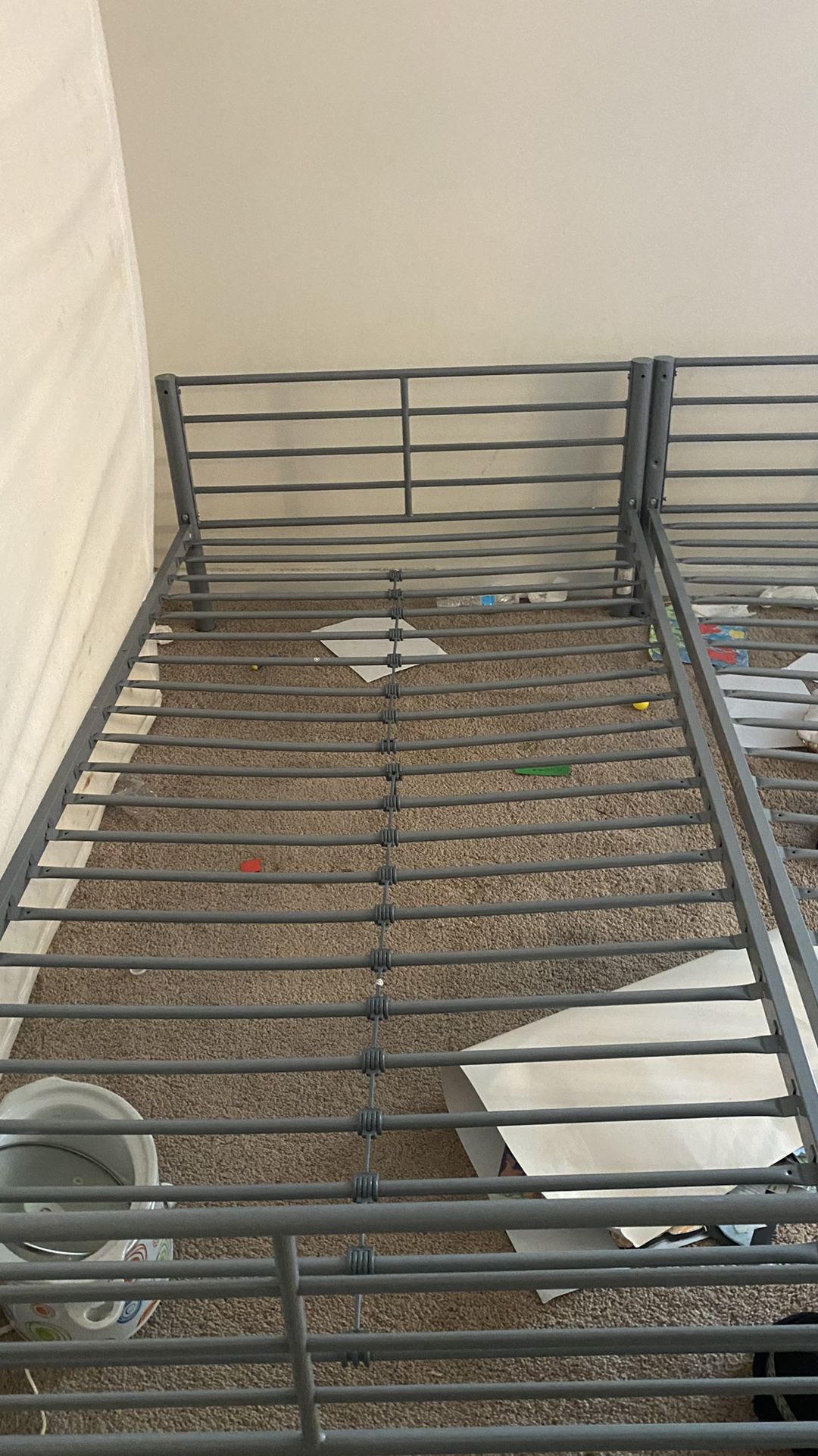 Bunk Bed Metal Bunk Beds Frame over Twin Ladder for Kids Adult Children Bedroom