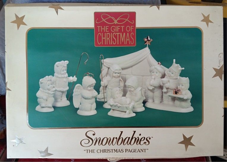 Dept. 56 Snowbabies 8pc. Nativity "Christmas Pagaent ".