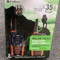 Cobra 35 Mile Walkie Talkie Radio, Water Prof, Rechargeable Batteries, Weather Alerts 