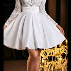 Brand New Wedding Dress Set Bouquet And Veil