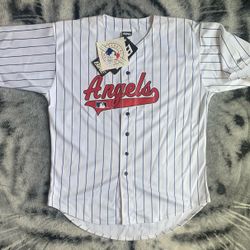 Rare Vintage Bike Athletics 1997 Anaheim Angels Pinstriped MLB Jersey Sz L NWT