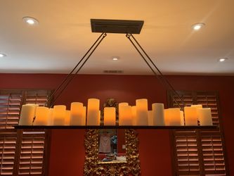 Restoration hardware pillar candle rectangular chandelier