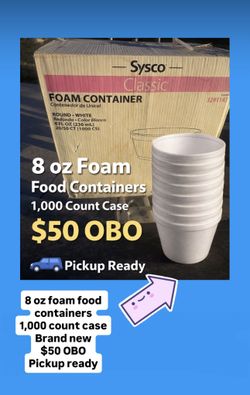 Foam Food Containers 8 oz