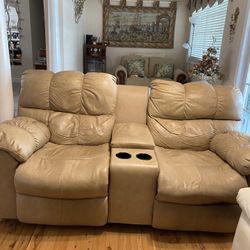 Double Leather Recliner