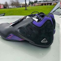 Adidas TMAC 3 Restomod Raptors Basketball Shoes 15 Size, Black Purple New GY2394