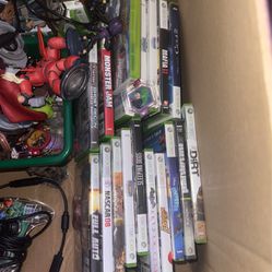 Xbox 360 with kinect games and console whole set 