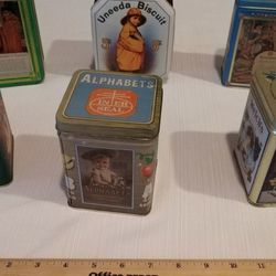 Lot of 6 Vintage Bristolware Collector's Advertising Tins