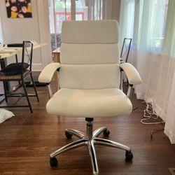 White Leather Office Chair