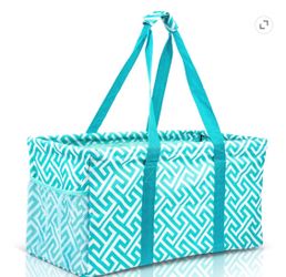 Lucazzi Geometric Teal Extra Large Utility Tote Bag