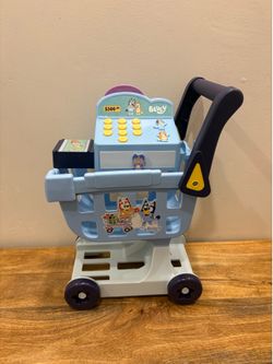 Bluey Shopping Cart & Talking Cash Register Play Set