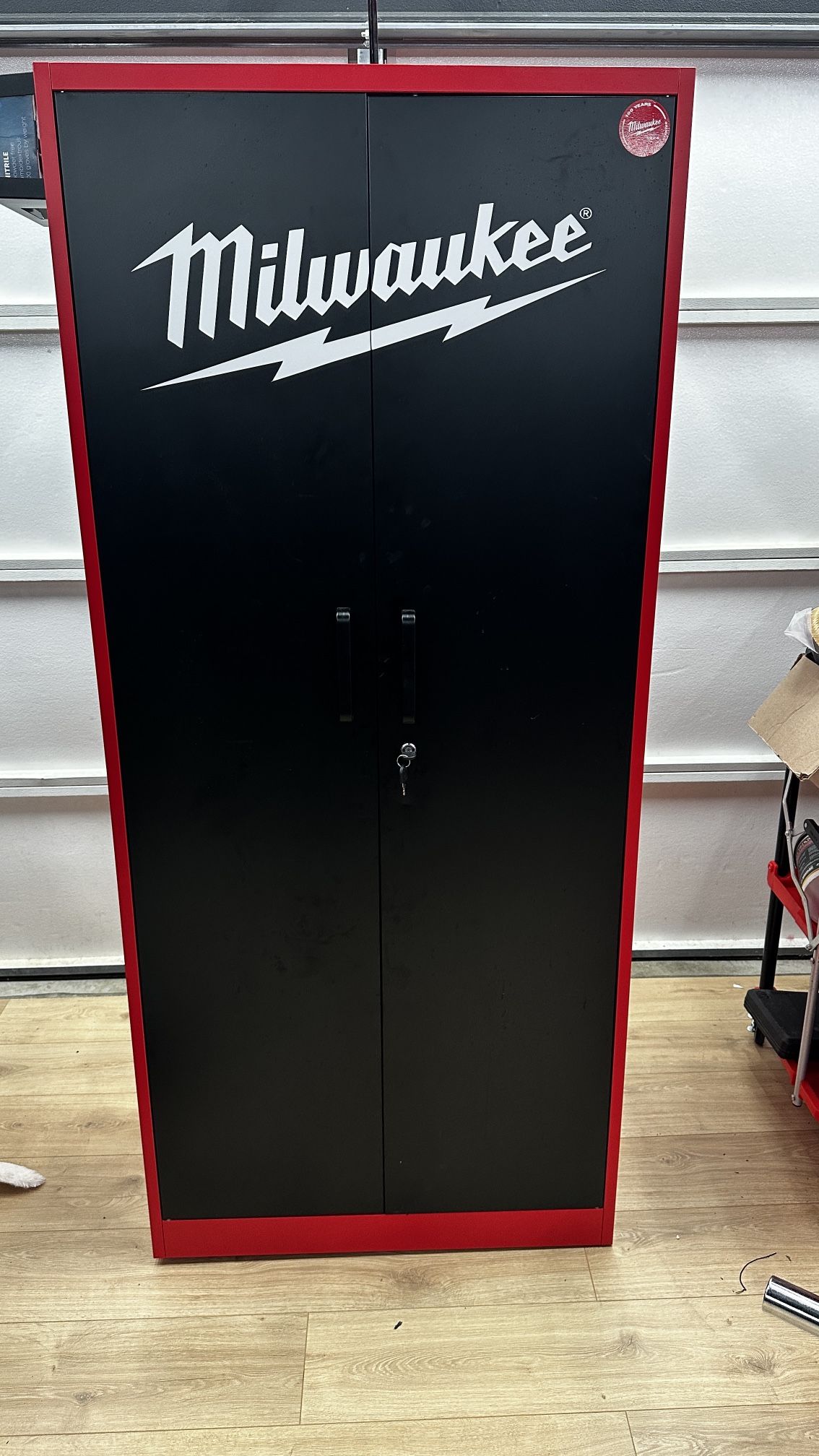 Metal Cabinet Storage :Milwaukee Decal