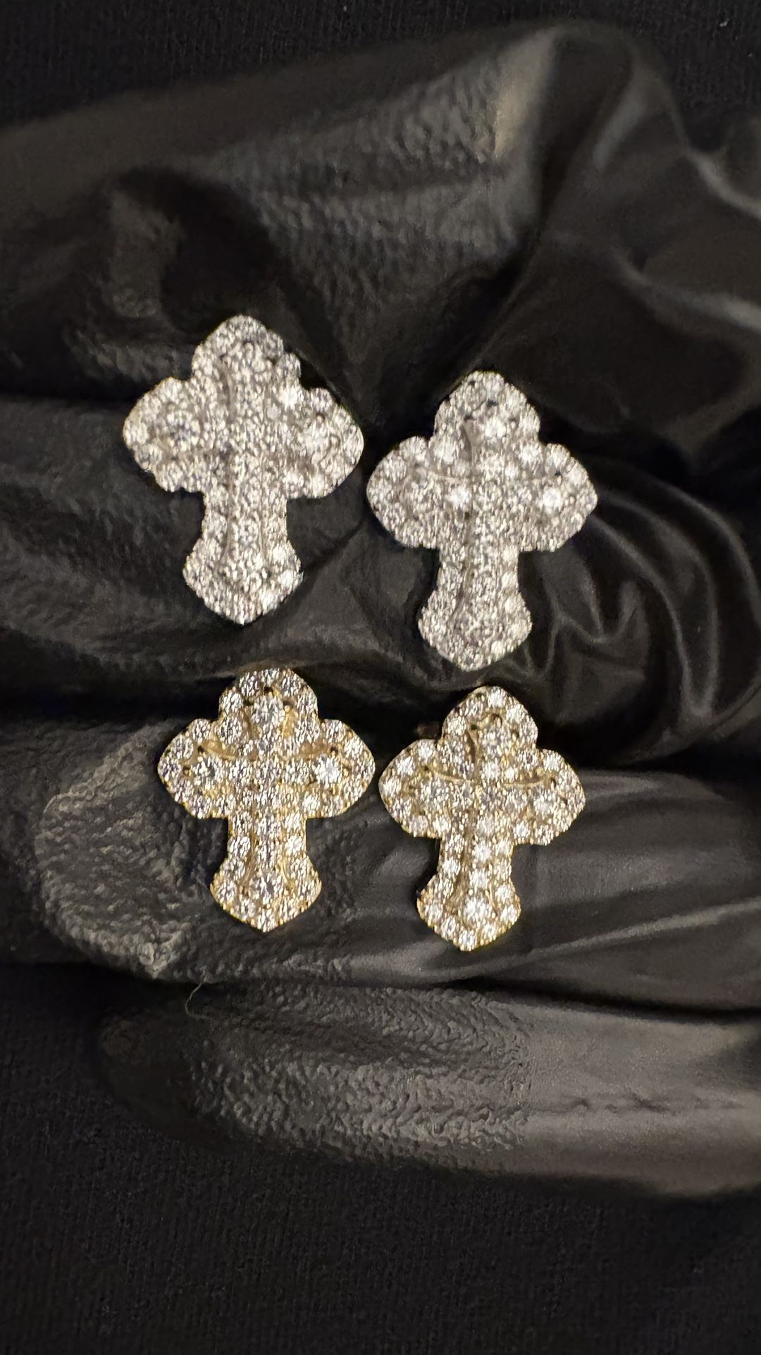 Diamond Cross Earrings