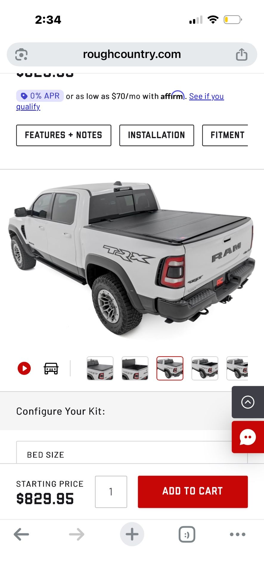 Rough country Bed Cover For Dodge Ram 1500