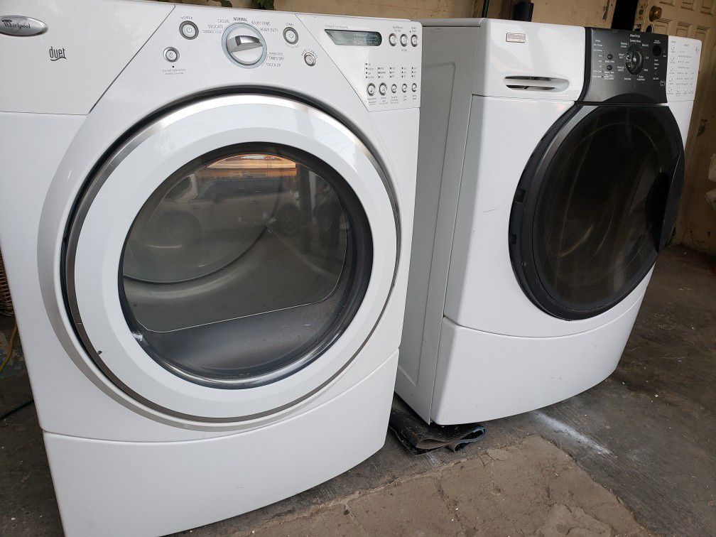 Gas WhirlPool/Kenmore Front Loader Washer & Dryer Set
