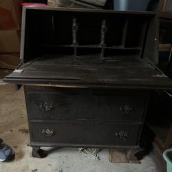 1940’s Secretary Drop Front Desk 3 Drawers