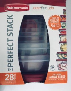 NEW ! Rubbermaid 28pc Easy Find Lids Food Storage and Organization Container Set