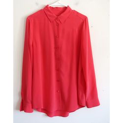 EQUIPMENT FEMME Pink Silk Blouse - Size Medium