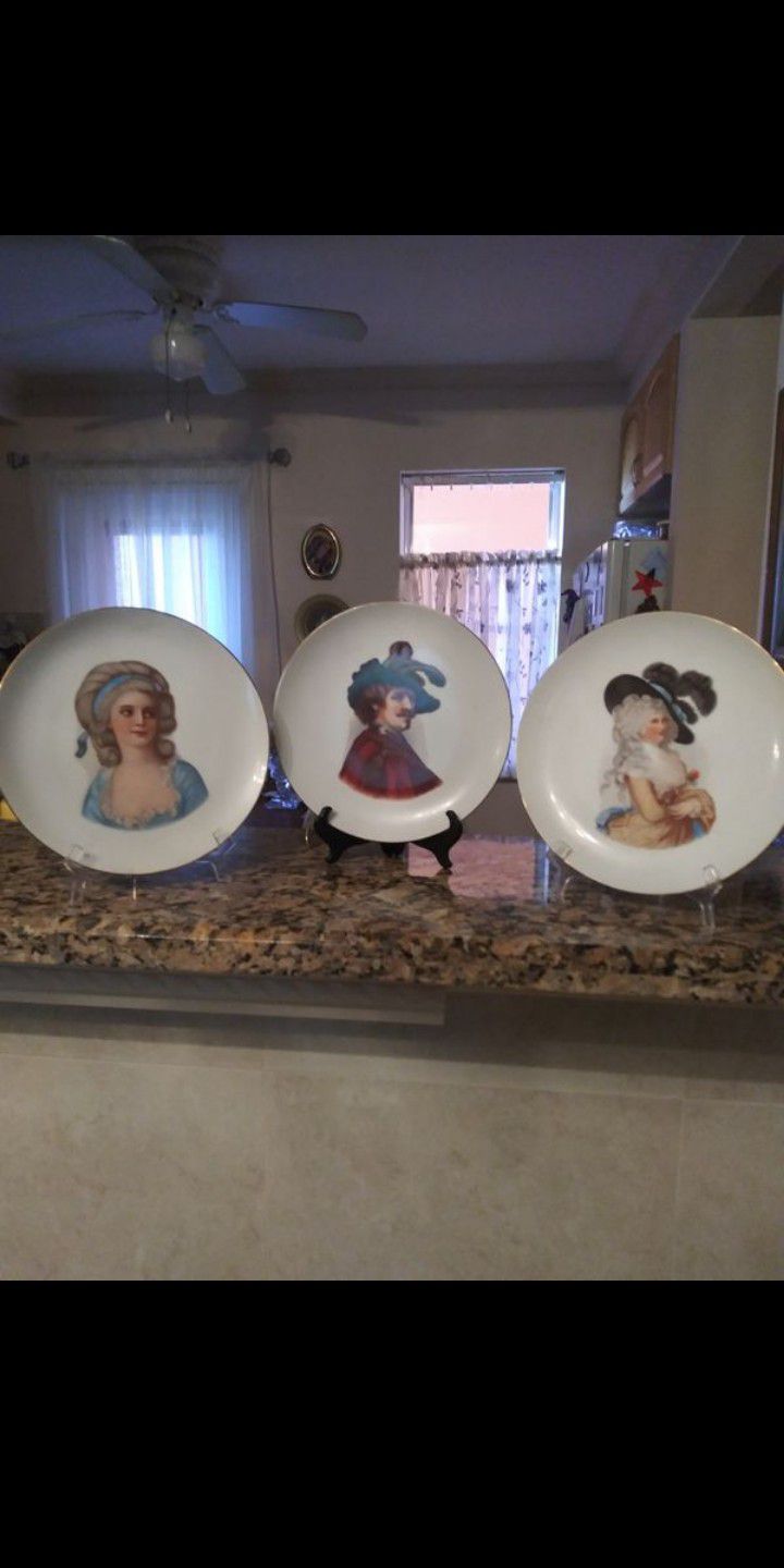 3 Large Collectible Plates