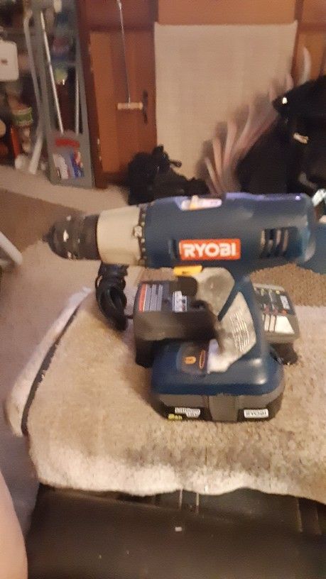 Ryobi 18v Drill , Battery And Charger
