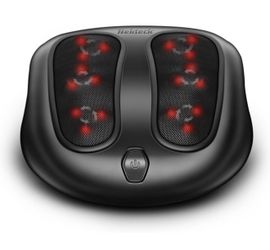 Foot Massager with Heat, Shiatsu Heated Electric Kneading Foot Massager Machine for Plantar Fasciitis, Built-in Infrared Heat Function and Power Cord 