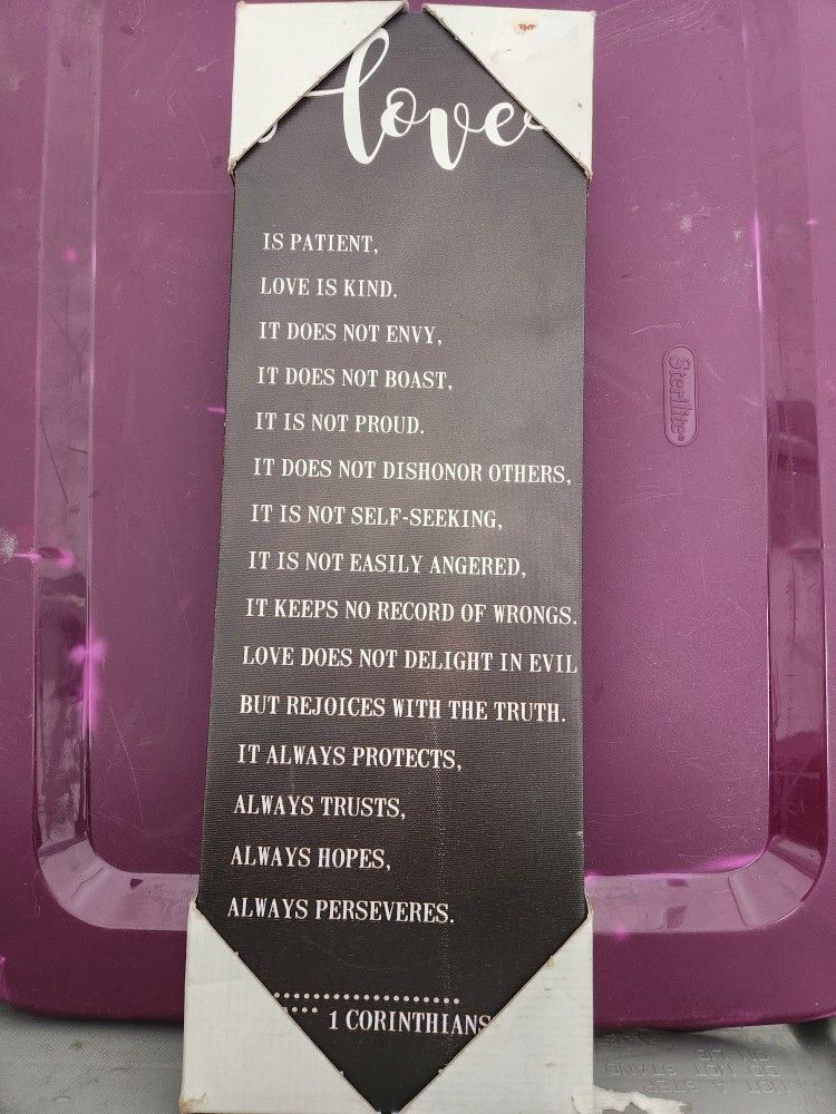 Love Is Patient Sign