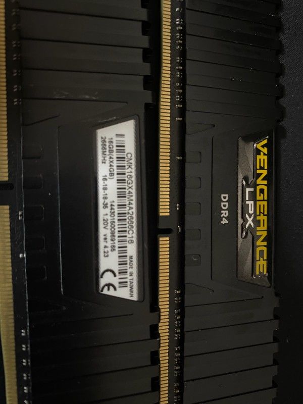 vengeance lpx ddr4 16gb (4x4gb) 2666MHz 