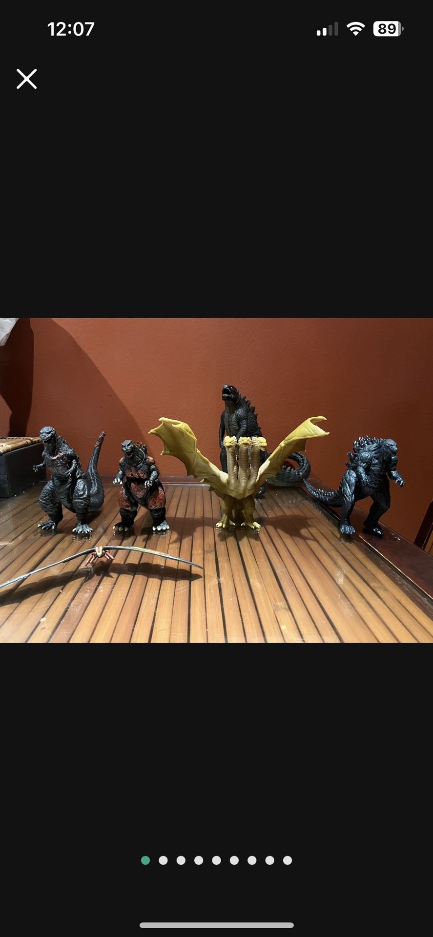 Toy Figure Godzillas/ For All Is $110/ If There Is A Certain Figure You Want It Is $ 30 Each/ And The Big Godzilla For $40