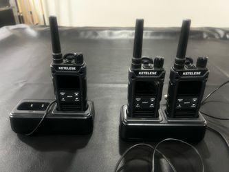 Ketelese Heavy Duty Walkie Talkies - 3 with Chargers
