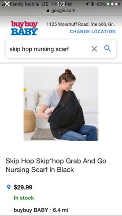 $15 Grey/Beige Women’s Skip Hop nursing : breastfeeding cover.