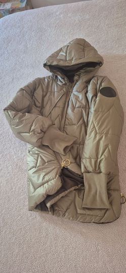 Olive bronze Hooded Puffer Coat