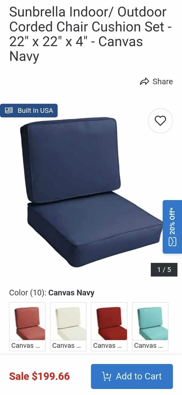 Sunbrella Cushion