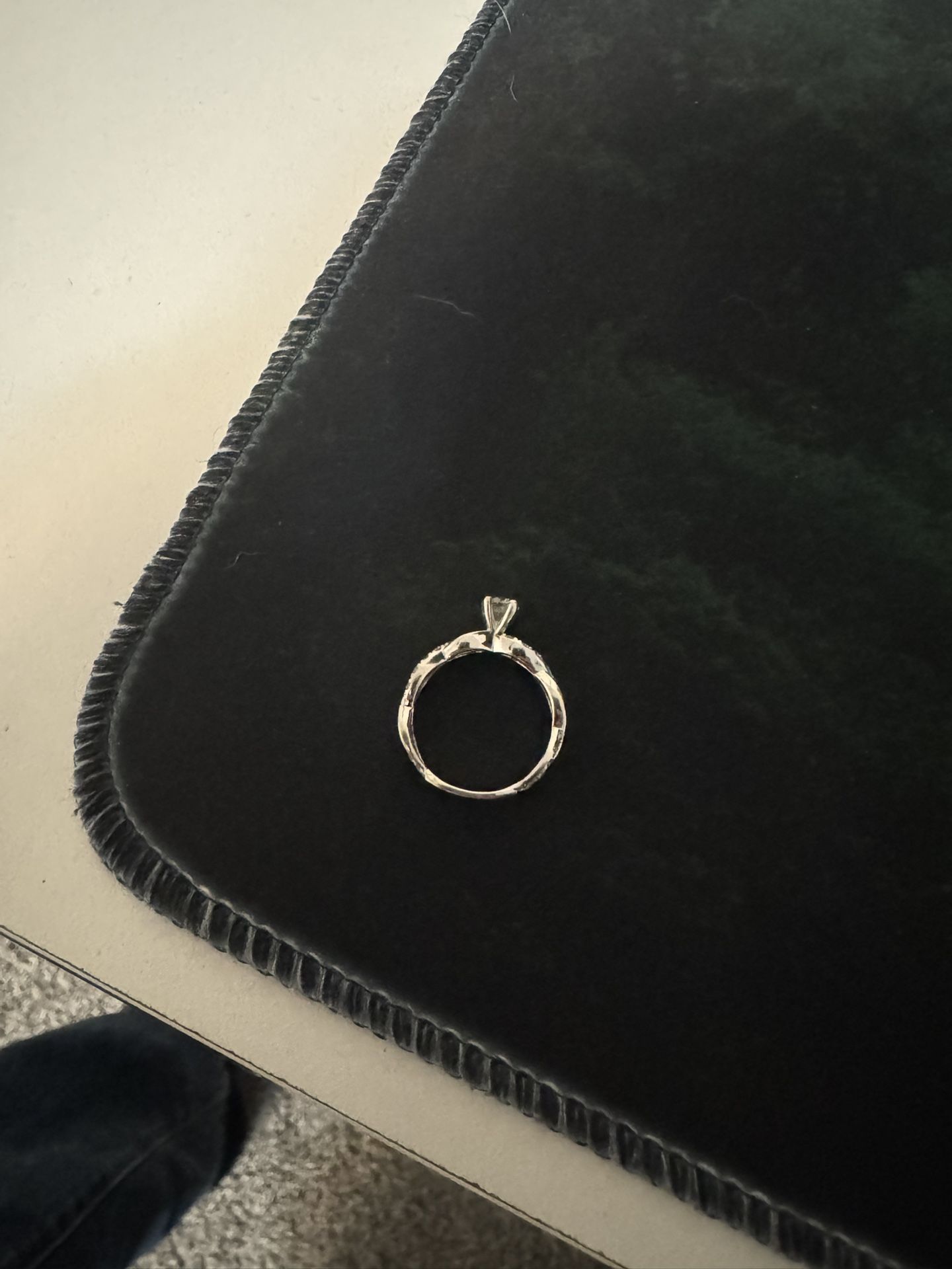 1 CT Diamond Twist Engagement Ring 14k White Gold