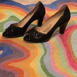 Sofft Brand Black Suede Pumps 8.5