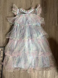 Girls Tiered Tulle Star Dress