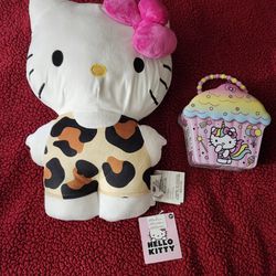 Hello Kitty Plush and Tin box