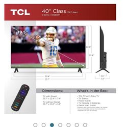 40 inch TCL Roku TV 