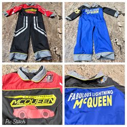 Cars Disney  Reversible, Fabulous Lightning McQueen Halloween Dress Up Costume Kids Size 4  Inseam Is 15” 